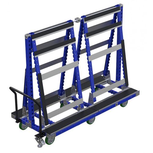 Carro para aplicaciones automóviles - Q-100-0446  - FlexQube - de transporte / de metal / con ruedas giratorias