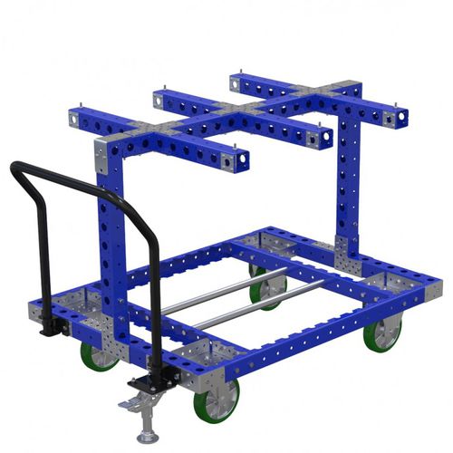 Carro de manipulación - Q-100-0643  - FlexQube - de metal / portabobinas / con ruedas giratorias