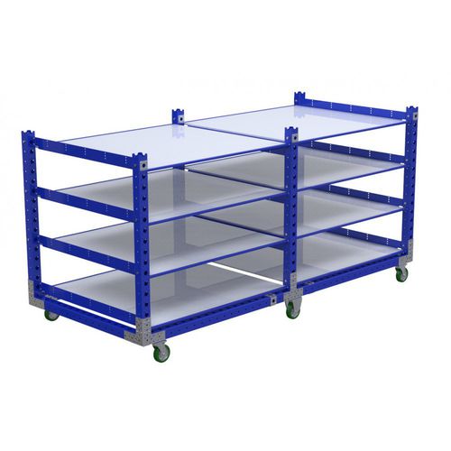 Carro de manipulación - Q-100-0760  - FlexQube - de metal / 4 niveles / de seis ruedas