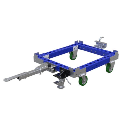 Carro de manipulación - Q-100-0995  - FlexQube - de metal / con suelo rebajado / con ruedas giratorias