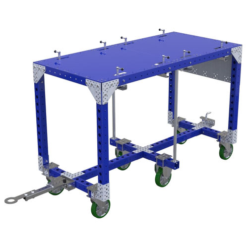 Carro de manipulación - Q-100-0851  - FlexQube - de metal / con estantes / porta-cubetas