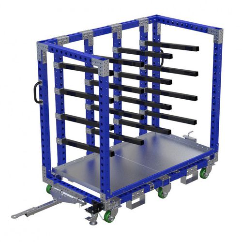 Carro de transporte - Q-100-0618  - FlexQube - de metal / con estantes / para cargas pesadas