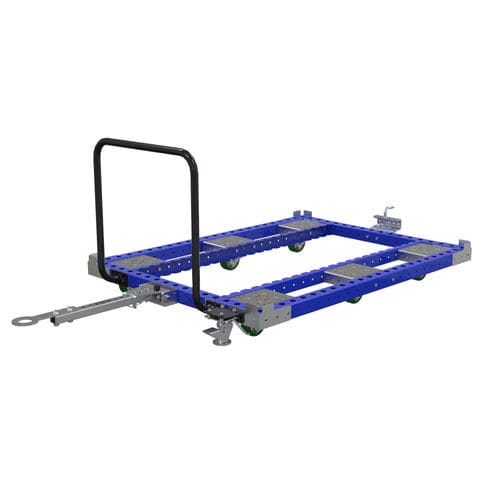 Carro de manipulación - Q-100-0606  - FlexQube - de metal / con suelo rebajado / de seis ruedas