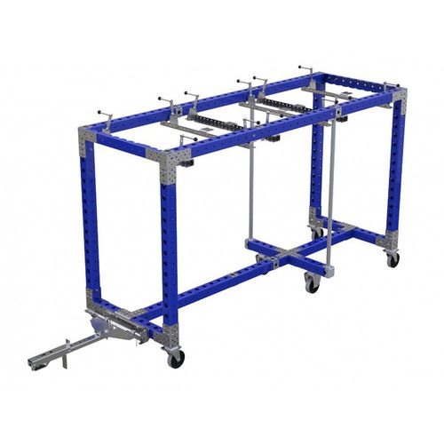 Carro de manipulación - Q-100-0604  - FlexQube - de metal / con estantes / con ruedas giratorias