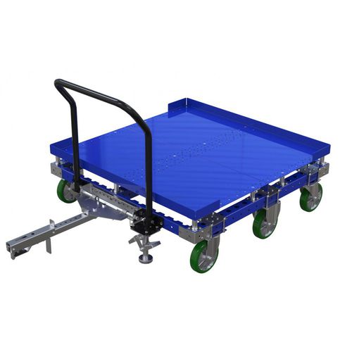Carro de manipulación - Q-100-0496  - FlexQube - de metal / con suelo rebajado / de seis ruedas