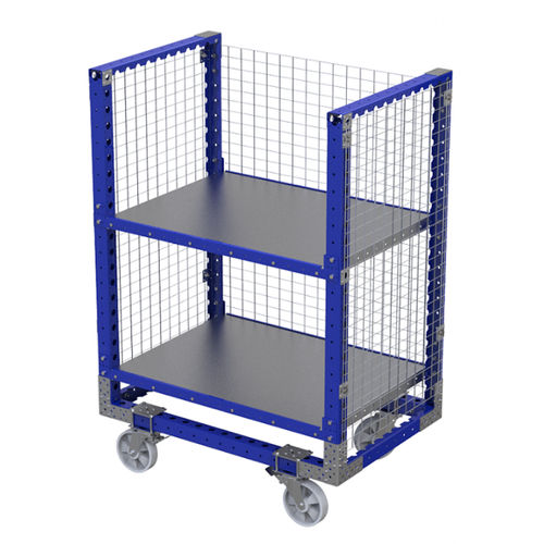 Carro de manipulación - Q-100-0300  - FlexQube - de hilo metálico / 2 niveles / porta-cubetas