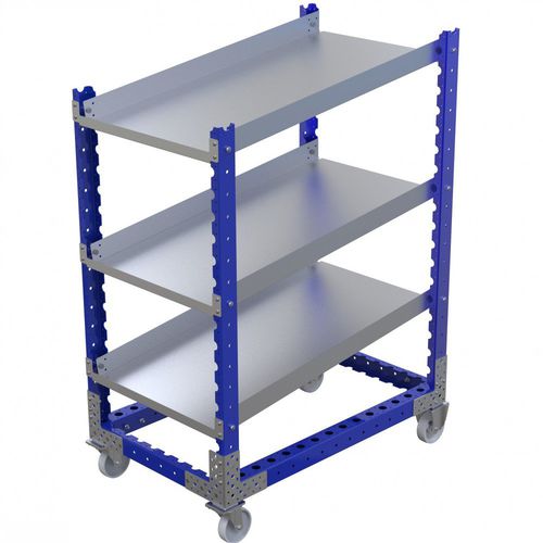 Carro de almacenamiento - Q-100-0251  - FlexQube - de metal / 3 niveles / porta-cubetas