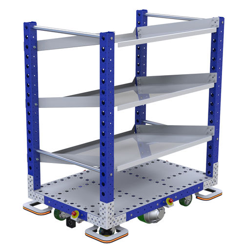 Carro de transporte - Q-041-0022   - FlexQube - con estantes / motorizado