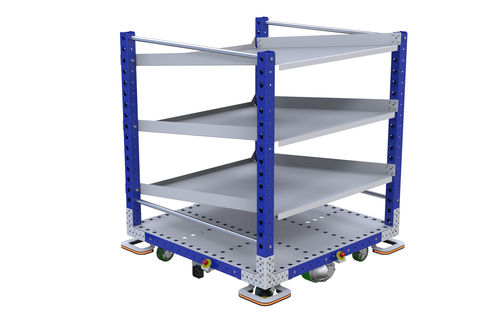 Carro con estantes - Q-041-0027  - FlexQube - motorizado