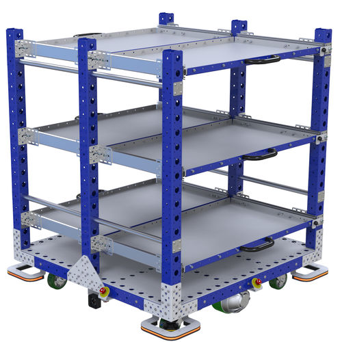 Carro de transferencia - Q-041-0030  - FlexQube - con estantes / motorizado