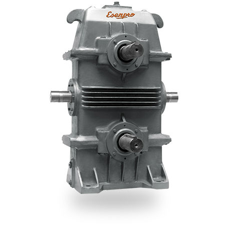 Reductor de tornillo sin fin - Esenpro Power Transmission Pvt. Ltd. - angular / con doble eje de salida / monoetapa
