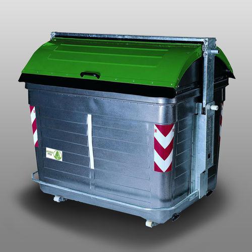 Contenedor de residuos de acero galvanizado - MSD 2400 - Green City International doo - para residuos urbanos / con tapa / resistente al fuego
