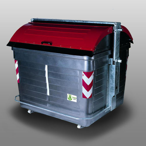 Contenedor de residuos de acero galvanizado - MSD 3200 - Green City International doo - para residuos urbanos / con tapa / resistente al fuego