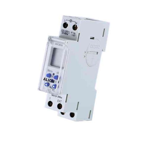 Interruptor horario digital - AHC808 - Wenzhou ALION electronics Co.,Ltd - en riel DIN
