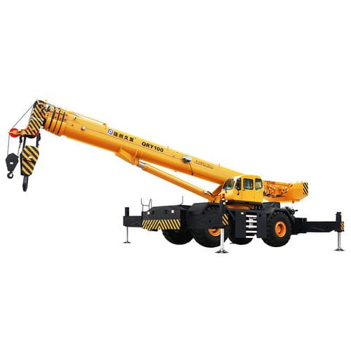 Grúa móvil - RT100 - XUZHOU JIUFA CONSTRUCTION MACHINERY CO.,LTD - de mástil / telescópica / para terreno difícil