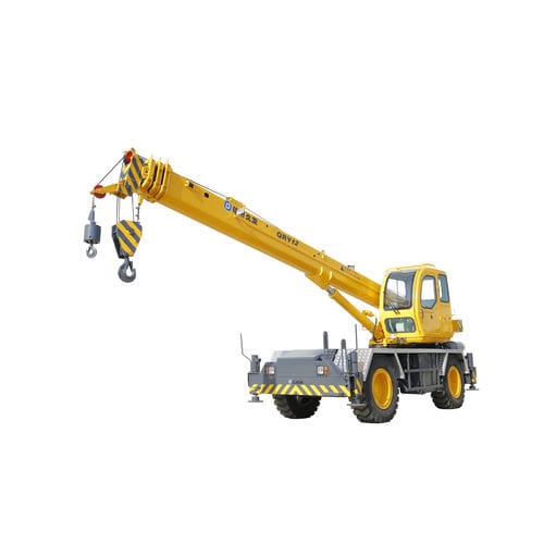 Grúa móvil - RT12 - XUZHOU JIUFA CONSTRUCTION MACHINERY CO.,LTD - de mástil / telescópica / para terreno difícil