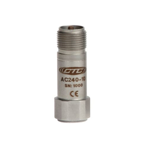 Acelerómetro 1 eje - AC14, 24 series - Connection Technology Center Inc. - piezoeléctrico / en miniatura