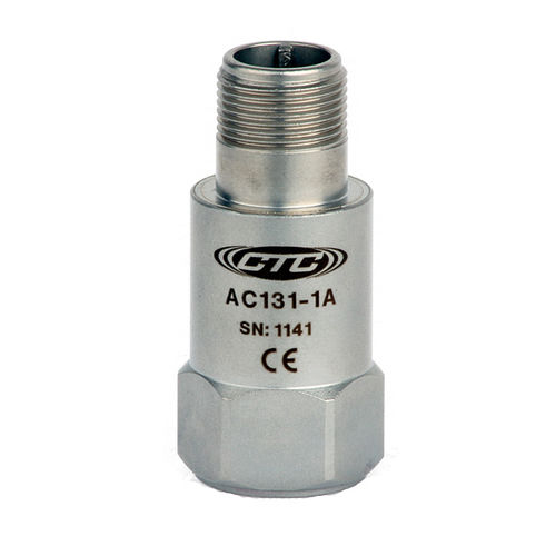 Acelerómetro 1 eje - AC131, 22 series - Connection Technology Center Inc. - piezoeléctrico / de alta sensibilidad