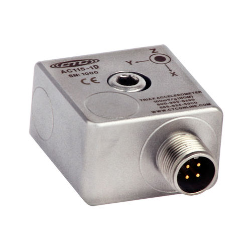 Acelerómetro triaxial - AC1, 2, 3  series - Connection Technology Center Inc. - biaxial / piezoeléctrico