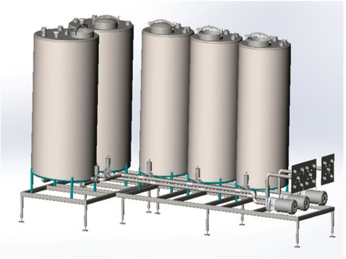 Unidad de limpieza en sitio para la industria agroalimentaria - TK series - GD Process Design, LLC - de acero inoxidable