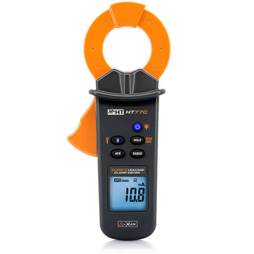 Multímetro pinza con medición de corriente de fuga - HT77C  - HT - digital / portátil / 60 A