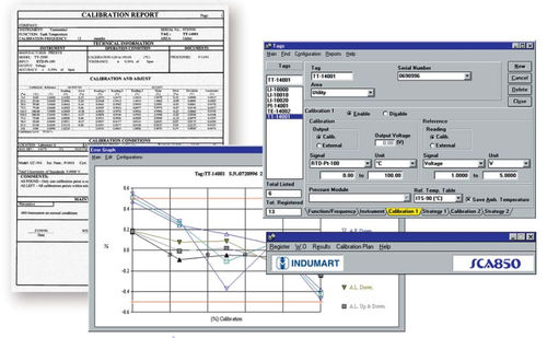 Software de ingeniería - SCA850 - Indumart - de calibración / de base de datos / Windows