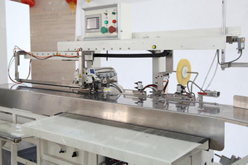 Máquina de coser fija - ABF-B/HX-6816TA - Hikari (Shanghai) Precise Machinery Science & Technology Co - con mando con pantalla táctil / automática / canesú