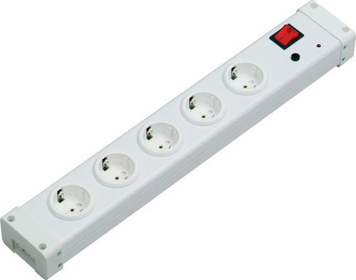 Regleta con indicador luminoso - 0140x0051 - Bodo Ehmann GmbH - protector de sobretensión / con interruptor / 5 tomas