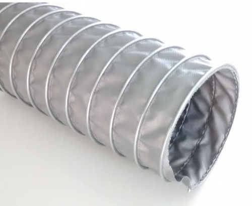 Conducto de aire flexible - ABC 300 TISSU M0 - ABC FLEX - de tejido de vidrio recubierto de silicona / espiralado