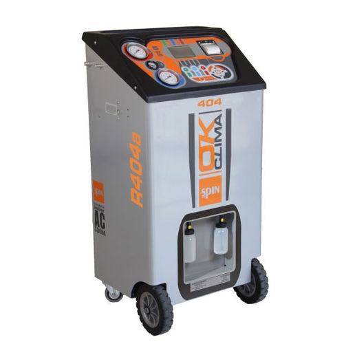 Dispositivo de evacuación y de llenado para sistema de climatización - OK CLIMA 404 ADVANCE - SPIN s.r.l. - móvil / para aplicaciones automovilísticas / con compresores
