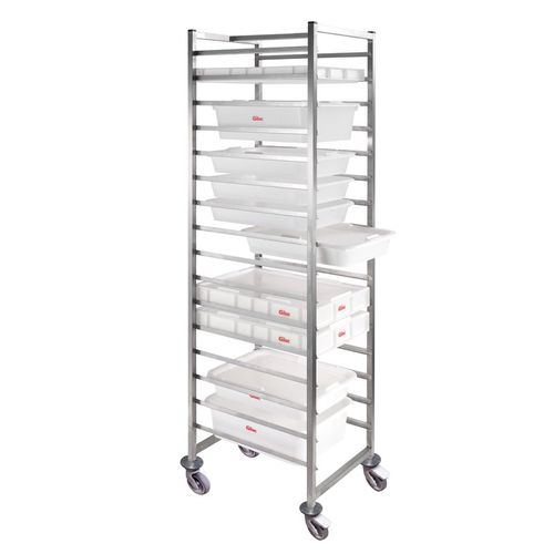 Carretilla de acero inoxidable - G194595 - GILAC PROFESIONNEL - con estantes