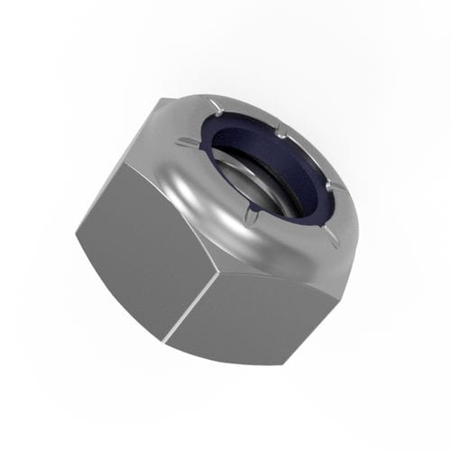 Tuerca hexagonal - LN985-M series - Vital Parts ltd - con collarín / de acero inoxidable / de nailon