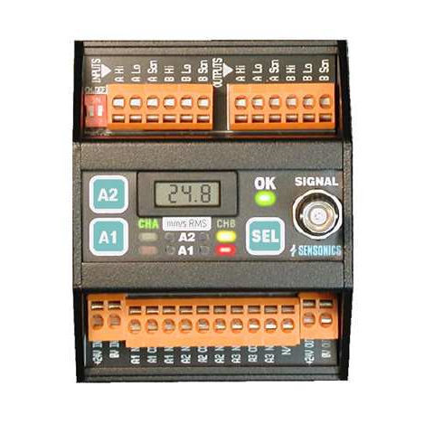 Aparato de vigilancia de vibraciones - DN2601 - SENSONICS LTD - para rodamiento / en riel DIN / 2 canales