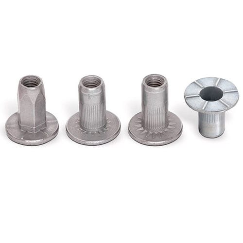 Tuerca autoinsertable remachable - Under and over-head serration - HONSEL-Group - de metal