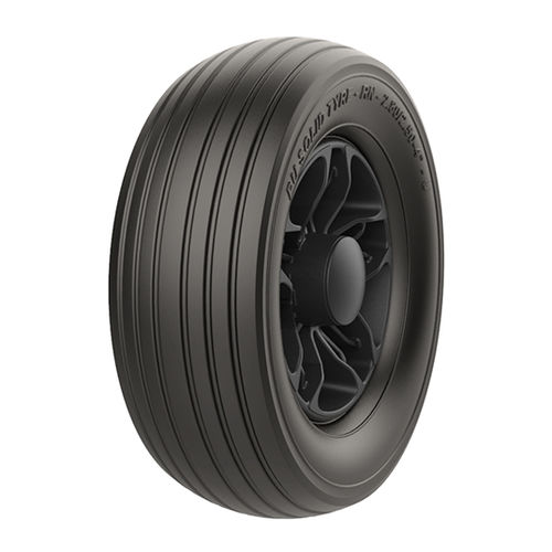 Rueda con aro - RN-2.8/2.5-4 series - Natural Technology Co., LTD. - de nailon / sólida / plana