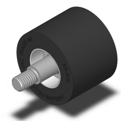Rodillo guía - BR-502 series - Fairlane Products - de acero / de neopreno / con rodamiento de bolas