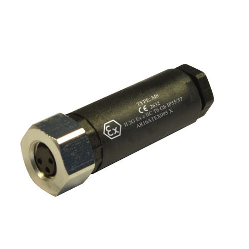 Conector M8 - 08FC3000-S-ATEX - H.T.P. - de alimentación eléctrica / recto / circular