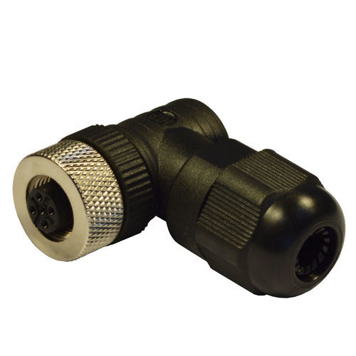 Conector M12 - 12FB4000-SK - H.T.P. - de alimentación eléctrica / en ángulo recto / circular