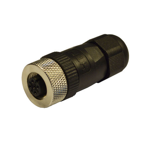 Conector M12 - 12FC4000-SK - H.T.P. - de alimentación eléctrica / recto / circular