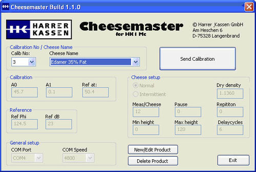 Software de calibración - Cheesemaster - Harrer & Kassen - de proceso / Windows