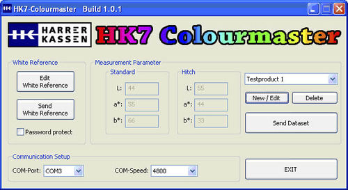 Software de calibración - Colourmaster - Harrer & Kassen - para medición de color / Windows