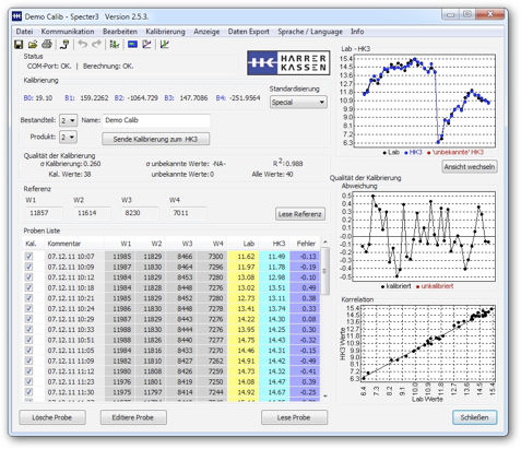Software de calibración - Specter 3 - Harrer & Kassen - de visualización / industrial / Windows