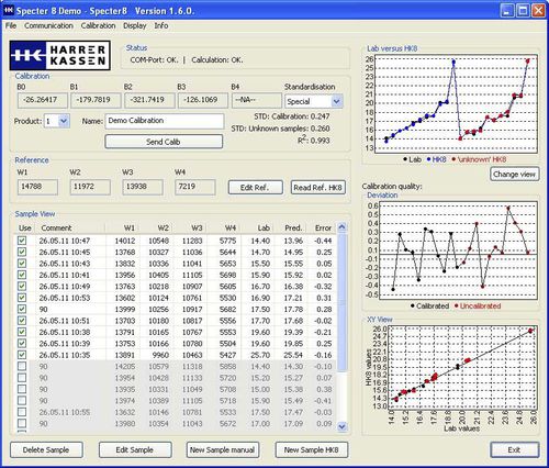 Software de calibración - Specter 8 - Harrer & Kassen - de visualización / industrial / Windows