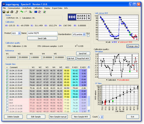 Software de calibración - Specter 9 - Harrer & Kassen - de visualización / industrial / Windows