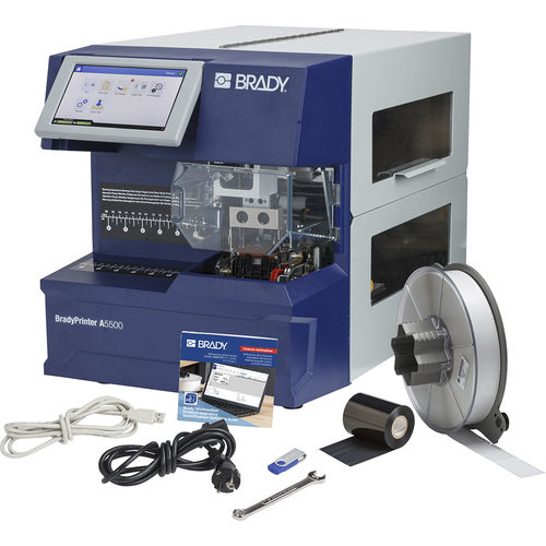 Máquina de impresión-colocación de etiquetas de transferencia térmica - A5500 series  - Brady EMEA - monocroma