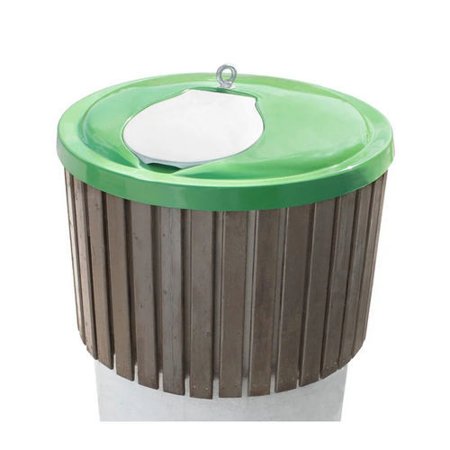 Cubo de basura de PEAD - ENVOTEC - enterrado / para residuos urbanos / con tapa