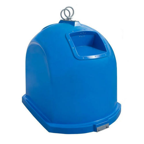 Cubo de basura de PEAD - ENVOTEC - de carga lateral / para reciclaje / con tapa