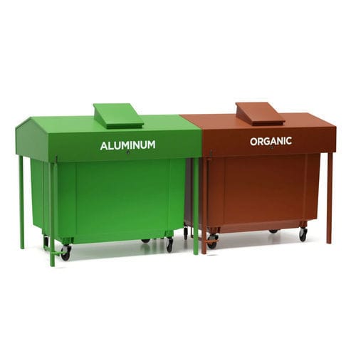 Cubo de basura de plástico - ENVOTEC - de carga trasera / para residuos urbanos / para reciclaje