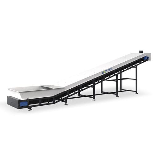 Transportador de banda - GBC series - GEP ECOTECH CO., LTD. - inclinado / motor eléctrico / para la industria del reciclaje