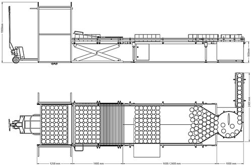 Paletizador-despaletizador por capas - MANUAL DEPALLETIZER - Sapli - de latas / para botellas / manual